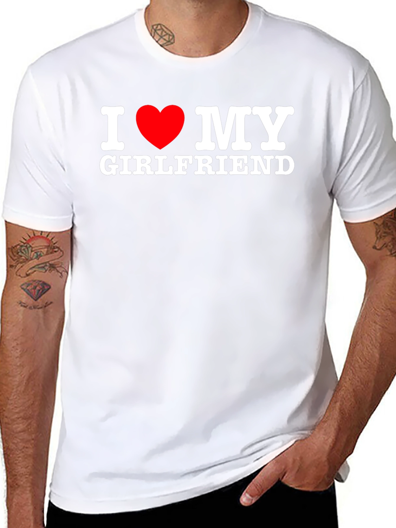 I Heart My Girlfriend T-Shirt - Black