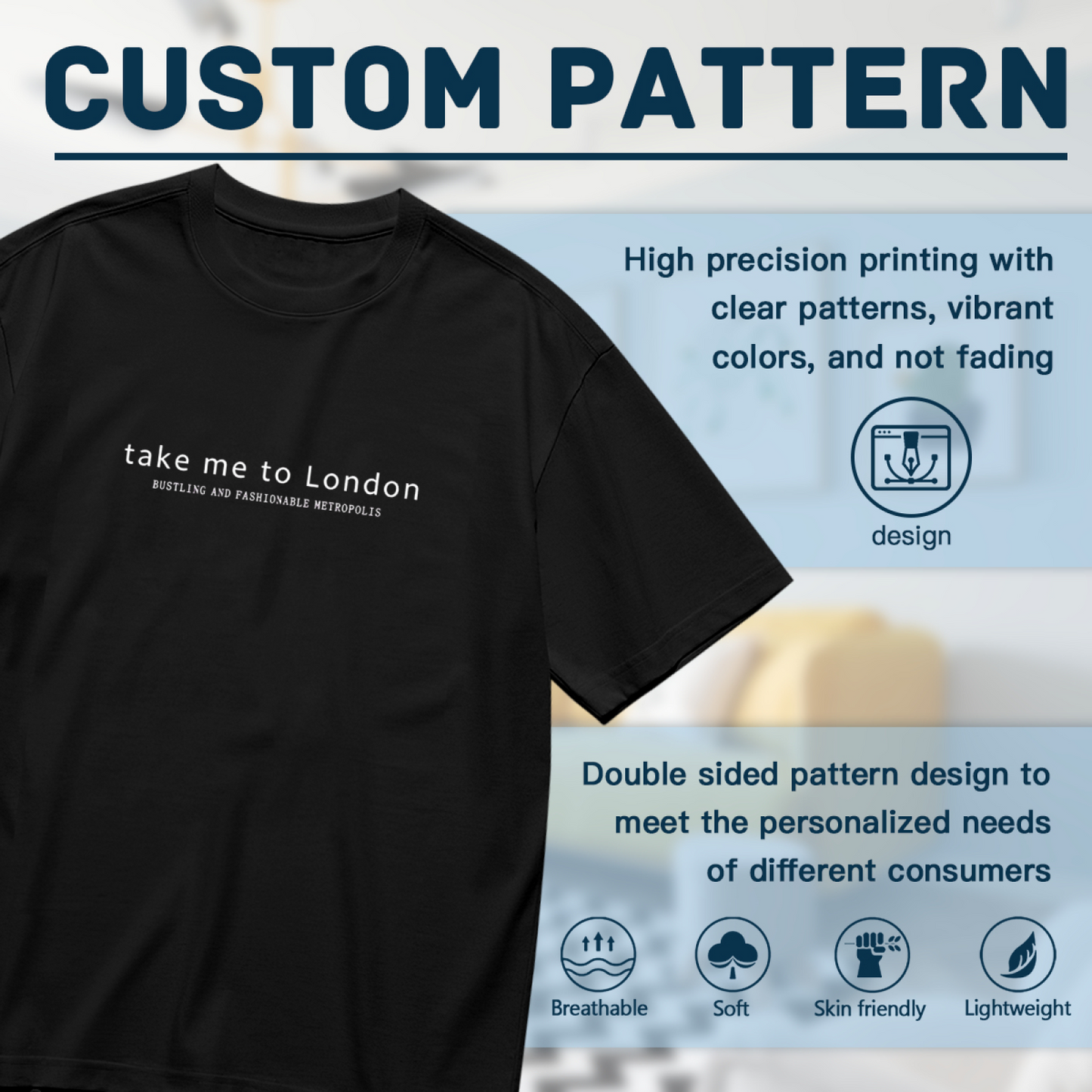 Take Me To London City Travel Simple Text Plus Size Women Printed T-Shirt