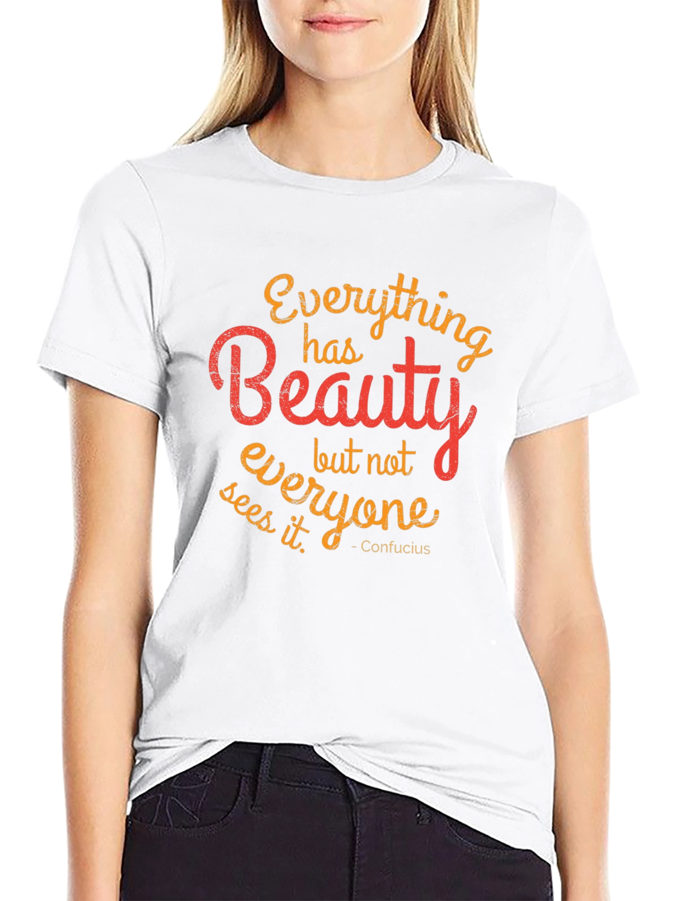 Beauty Quote Graphic T-Shirt - Stylish Comfort