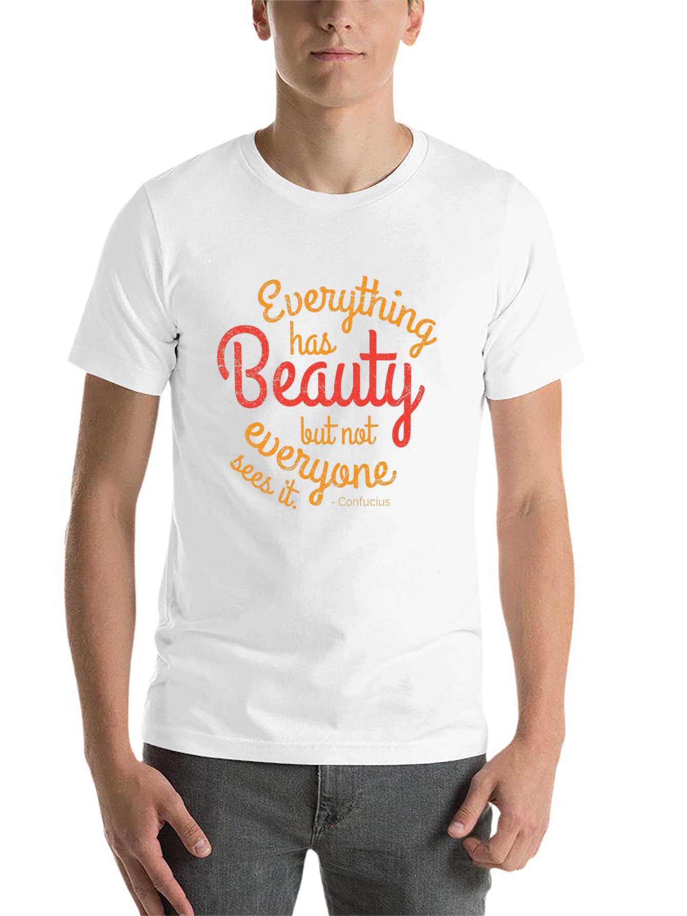 Beauty Quote Graphic T-Shirt - Stylish Comfort
