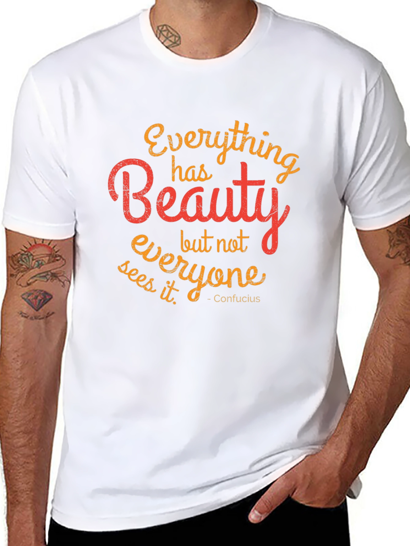 Beauty Quote Graphic T-Shirt - Stylish Comfort