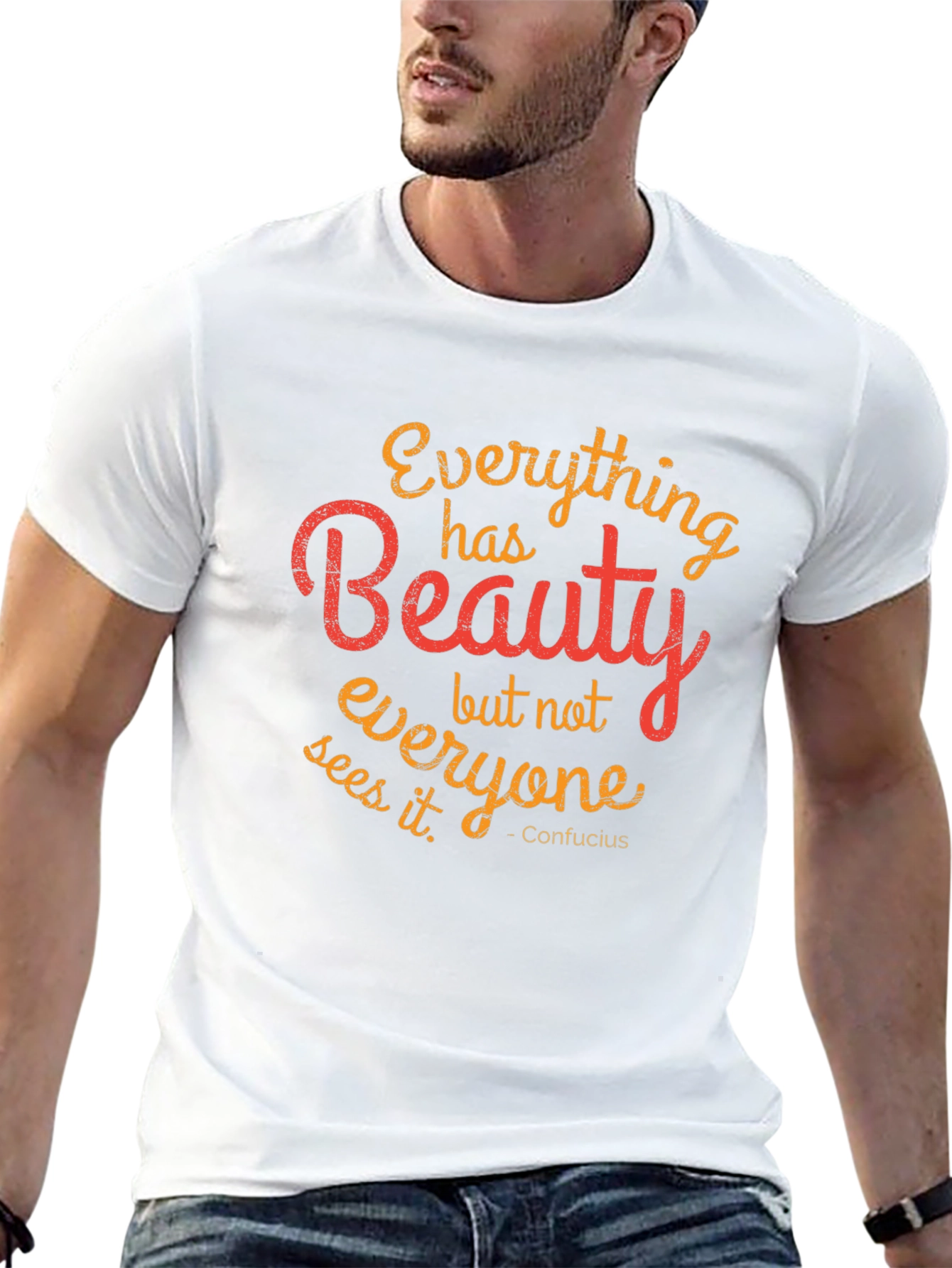 Beauty Quote Graphic T-Shirt - Stylish Comfort