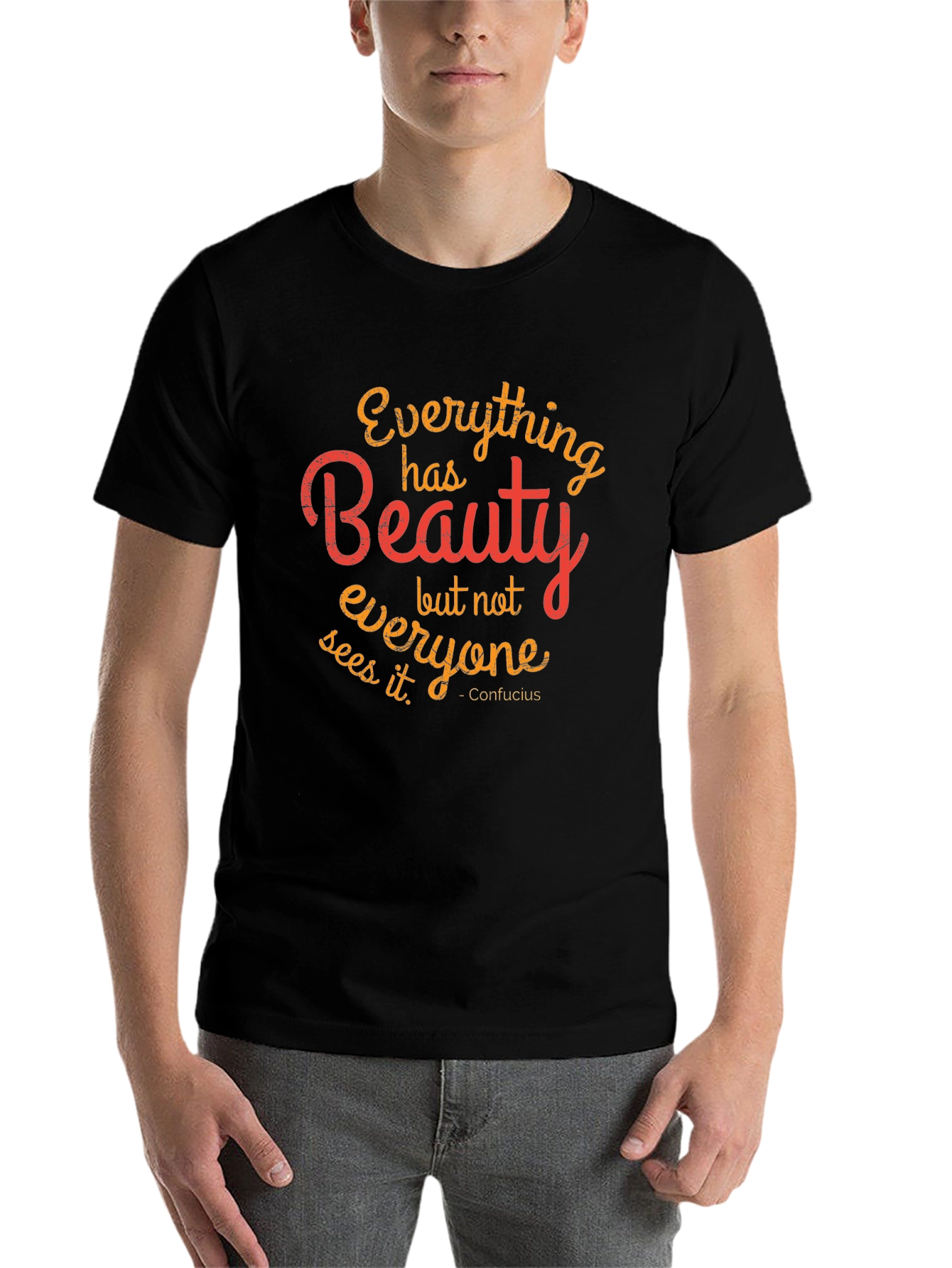 Beauty Quote Graphic T-Shirt - Stylish Comfort