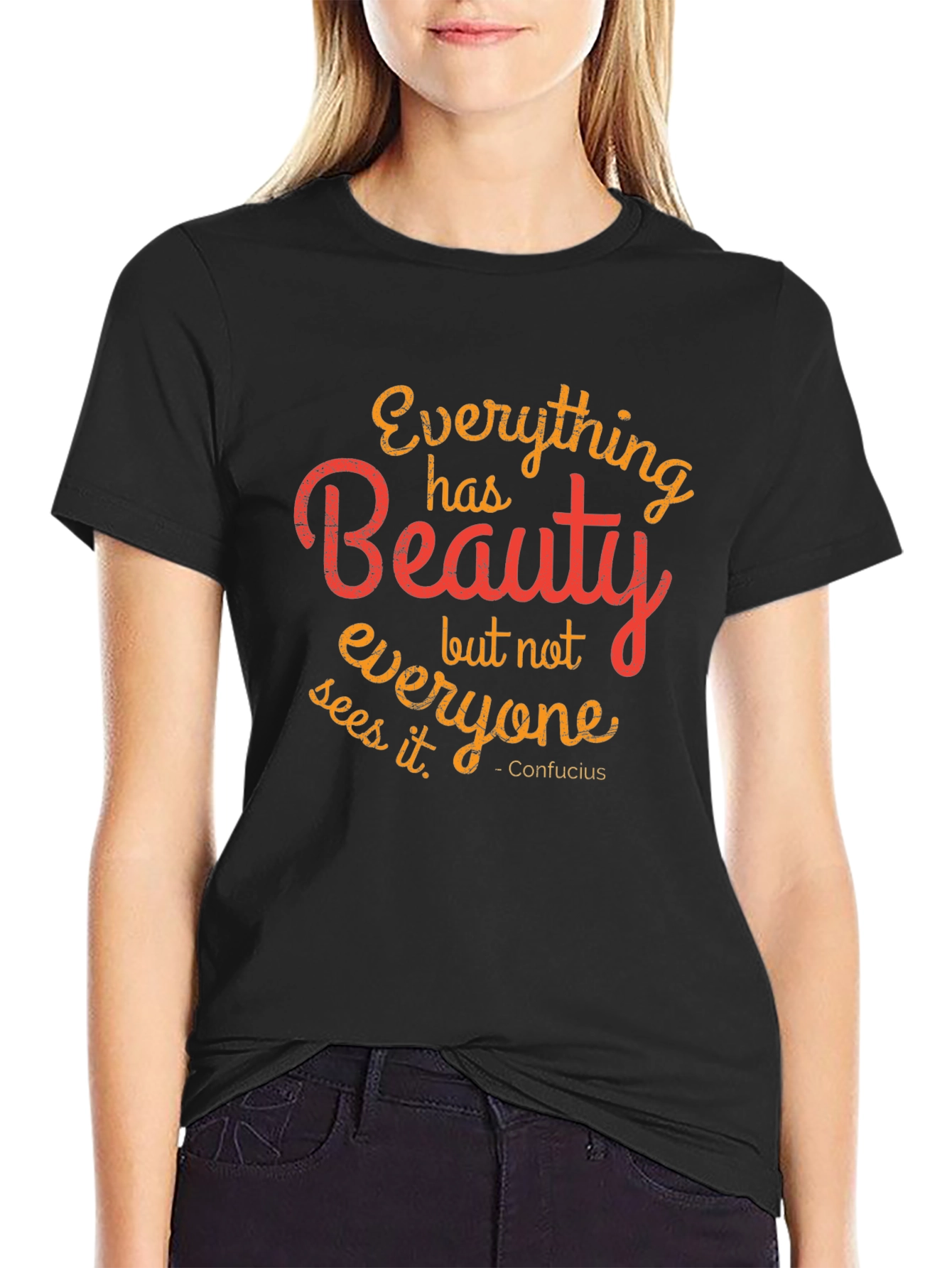 Beauty Quote Graphic T-Shirt - Stylish Comfort