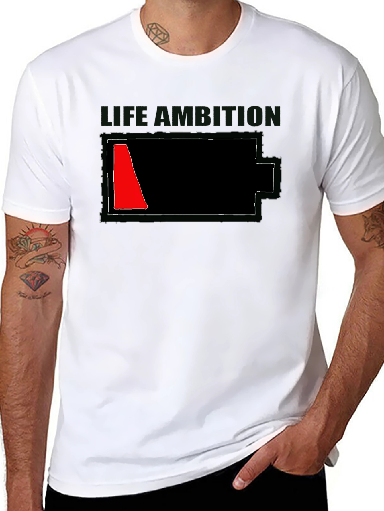 Low Ambition Battery Graphic T-Shirt