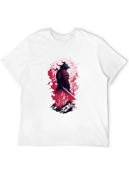 Samurai Warrior Graphic Tee - Stylish Black T-Shirt