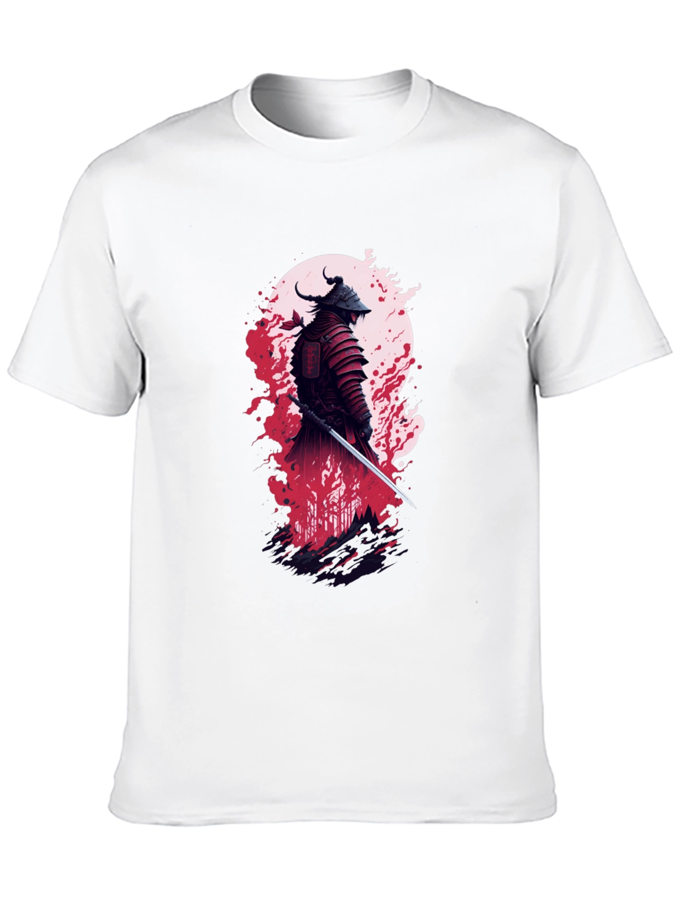 Samurai Warrior Graphic Tee - Stylish Black T-Shirt