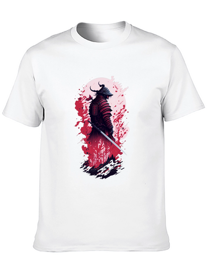 Samurai Warrior Graphic Tee - Stylish Black T-Shirt
