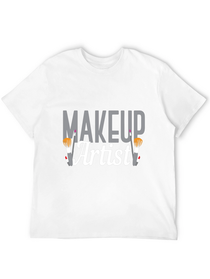 Makeup Artist Graphic Tee - Black Cotton T-Shirt