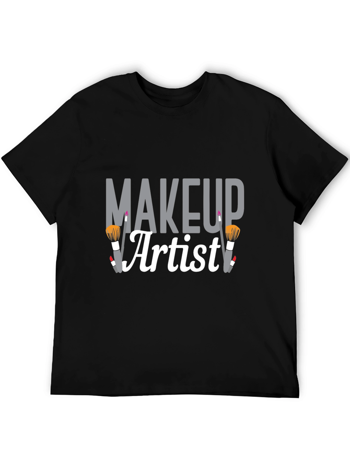 Makeup Artist Graphic Tee - Black Cotton T-Shirt