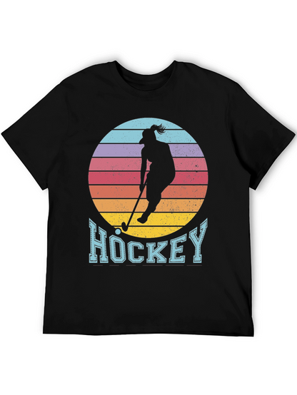 Hockey Sunset Graphic Tee - Unique Sports Shirt