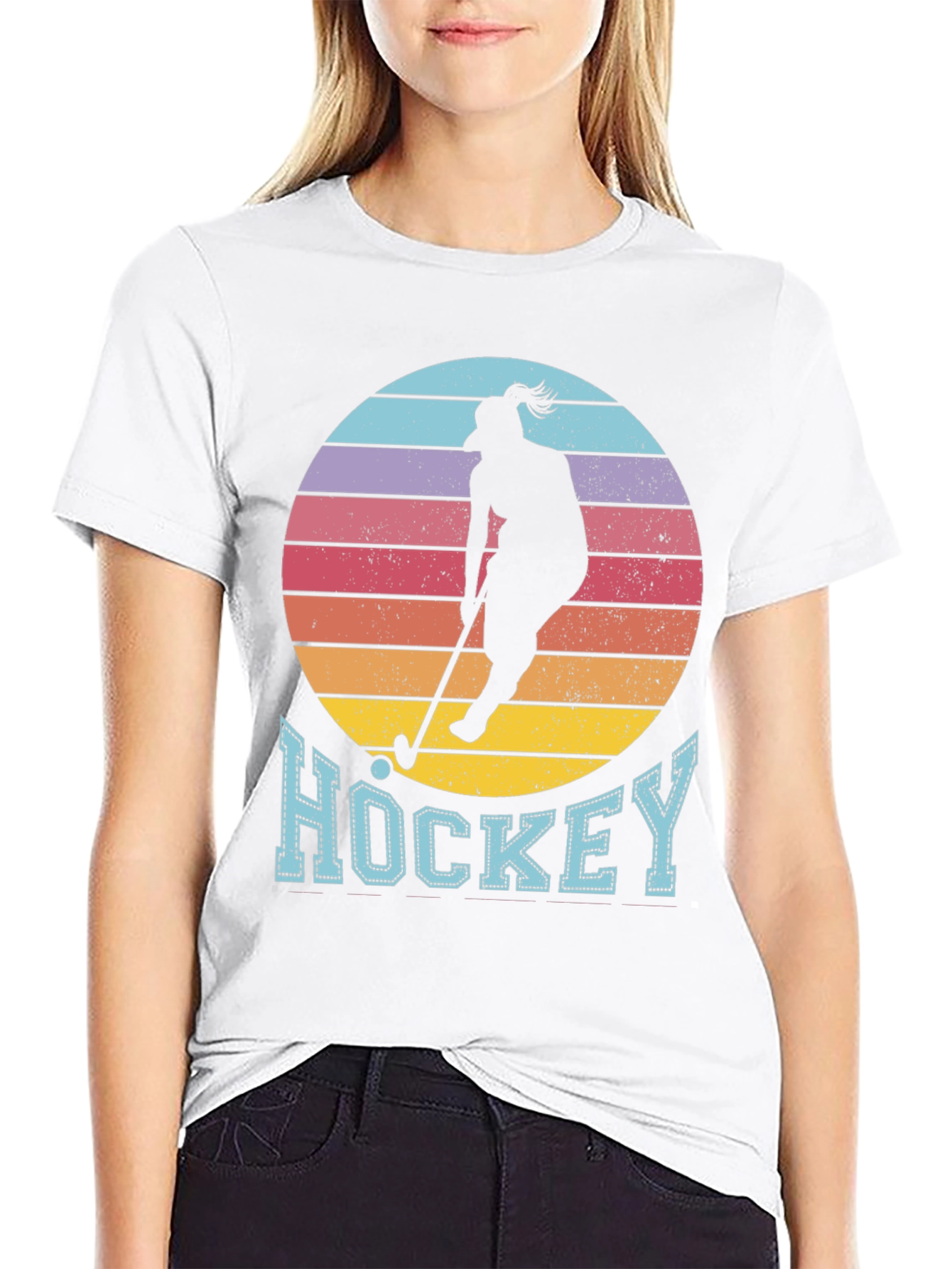 Hockey Sunset Graphic Tee - Unique Sports Shirt