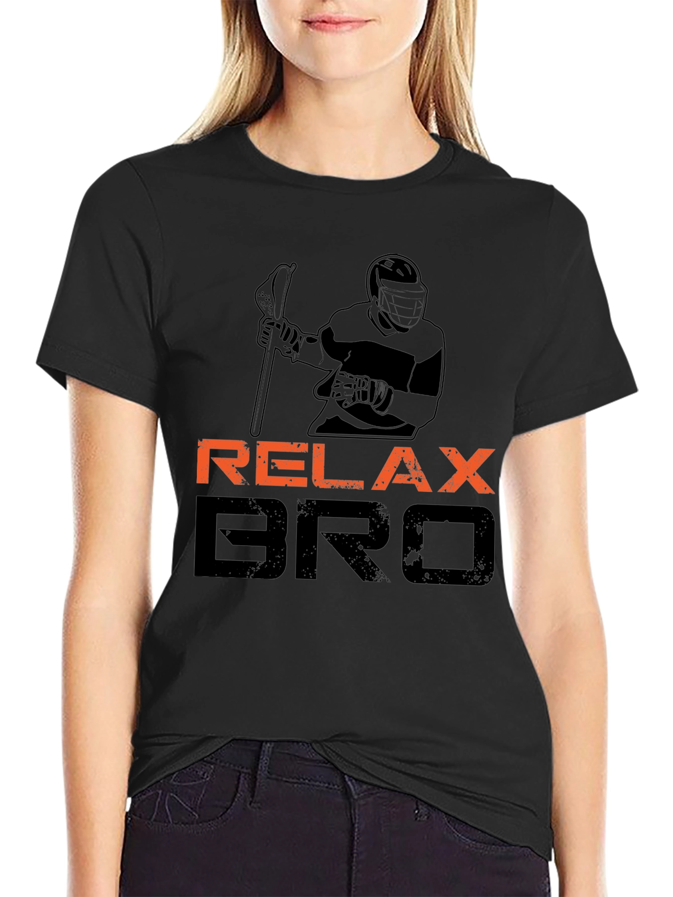 Relax Bro Lacrosse T-Shirt - Black