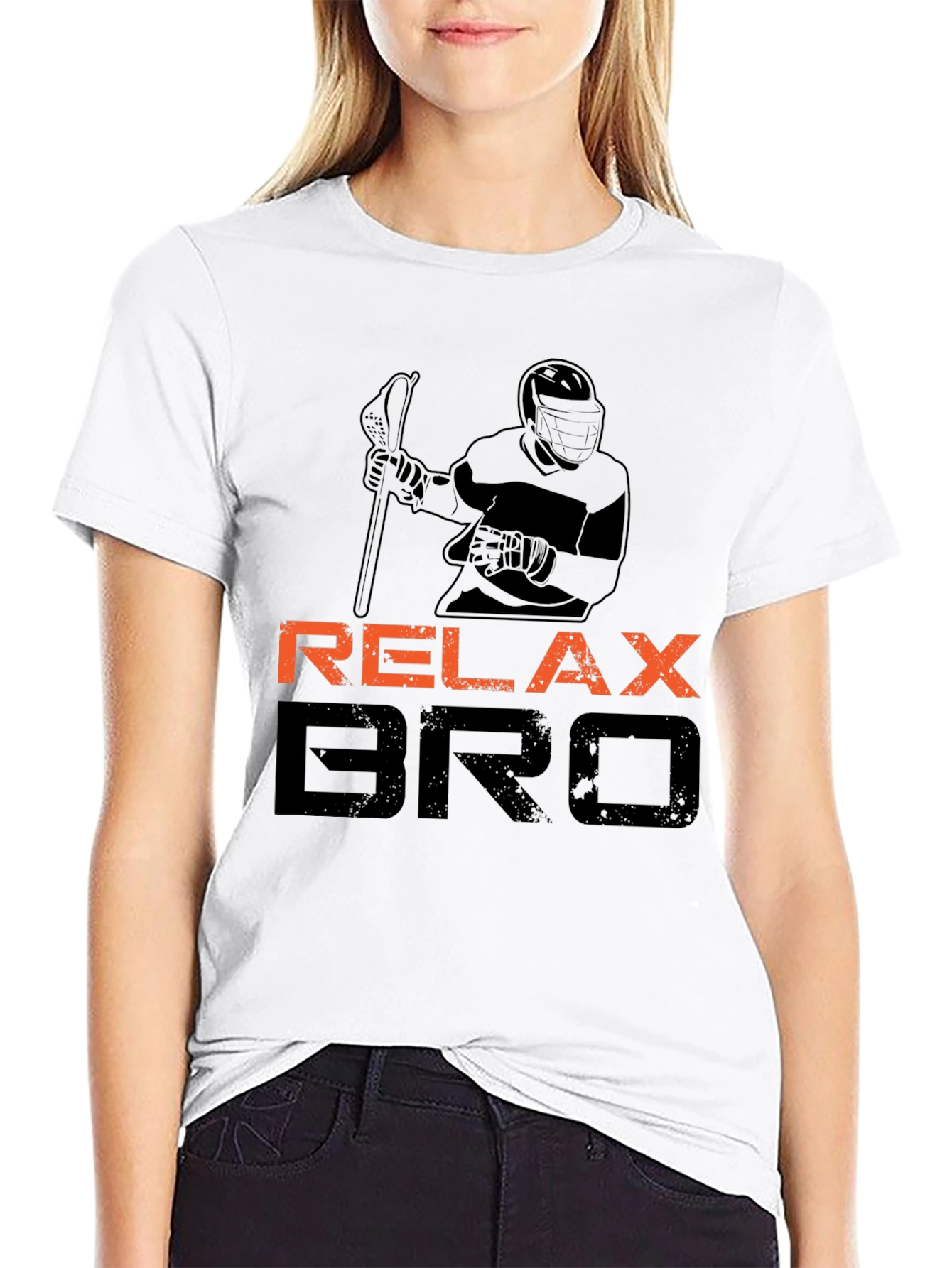 Relax Bro Lacrosse T-Shirt - Black