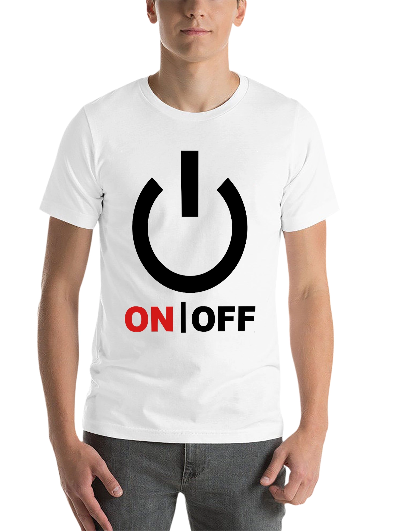 On/Off Graphic Print Crew Neck T-Shirt