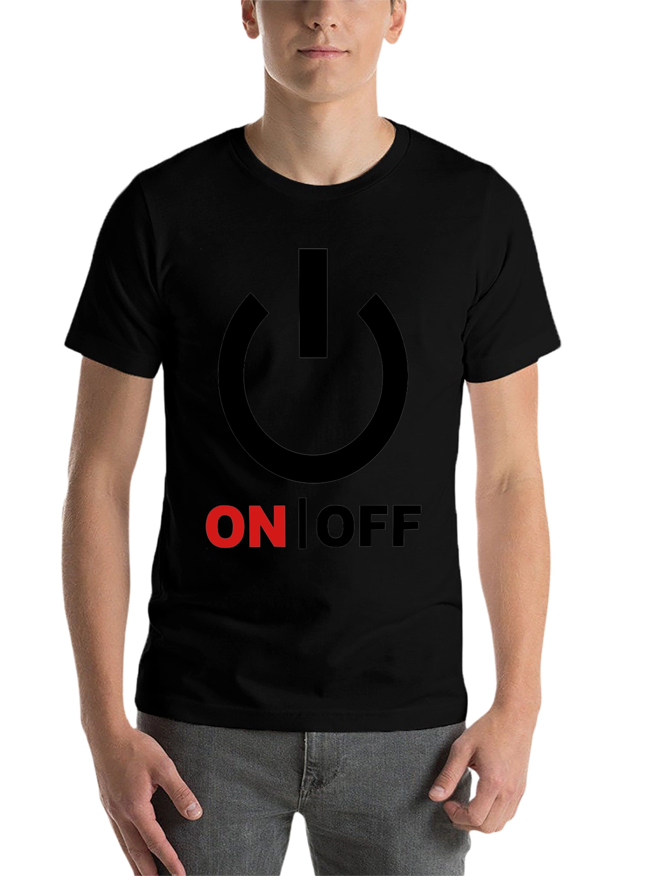 On/Off Graphic Print Crew Neck T-Shirt