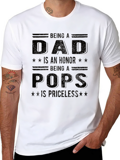 Dad Pops Honor Priceless Graphic Tee