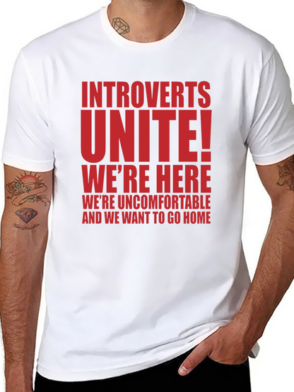 Introverts Unite T-Shirt - Funny Slogan Tee