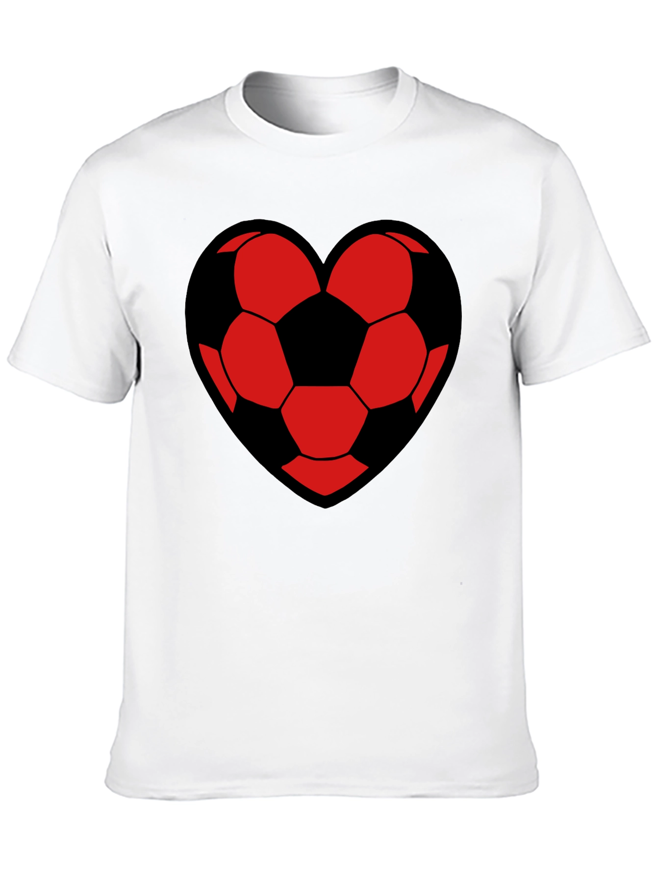 Soccer Heart Graphic Black T-Shirt