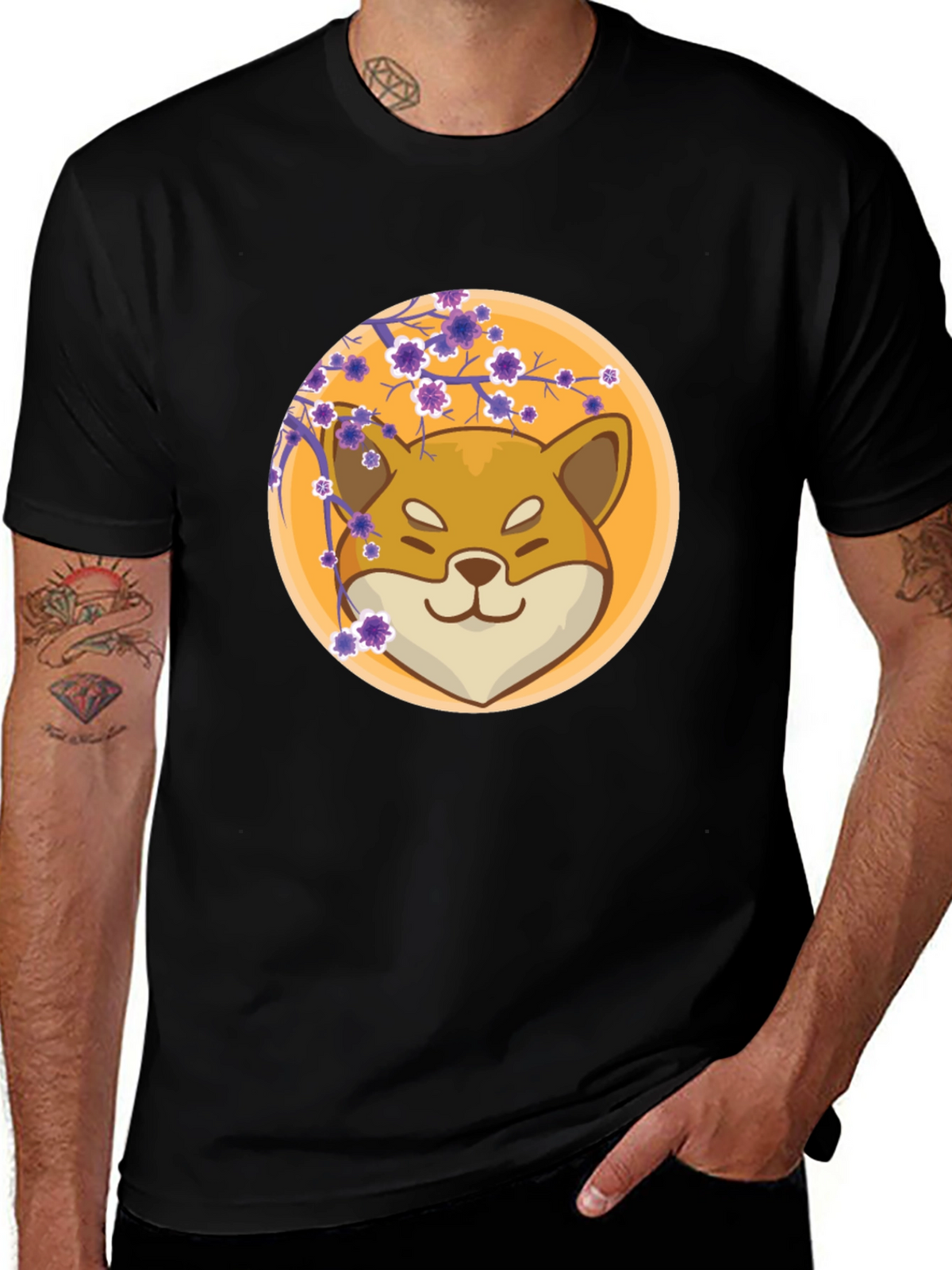 Shiba Inu Blossom Graphic Tee