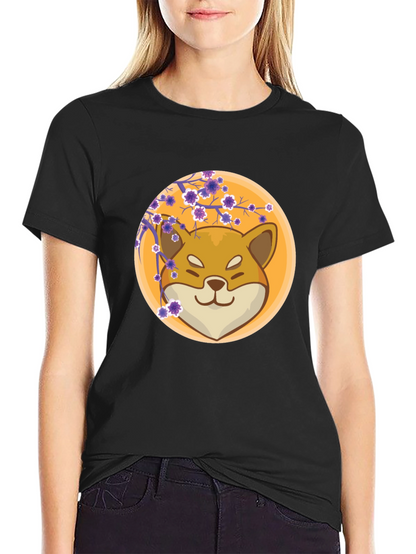Shiba Inu Blossom Graphic Tee