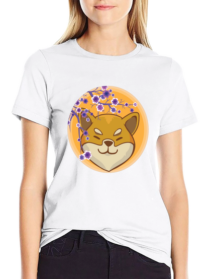 Shiba Inu Blossom Graphic Tee