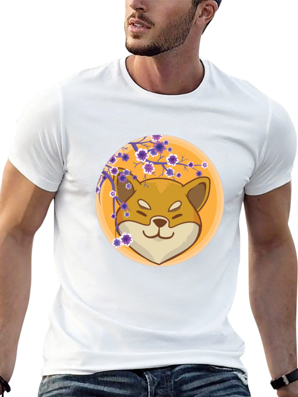 Shiba Inu Blossom Graphic Tee
