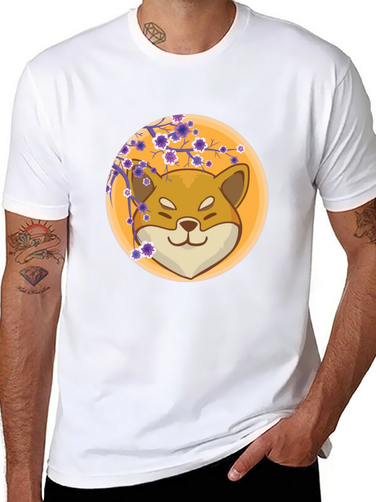 Shiba Inu Blossom Graphic Tee