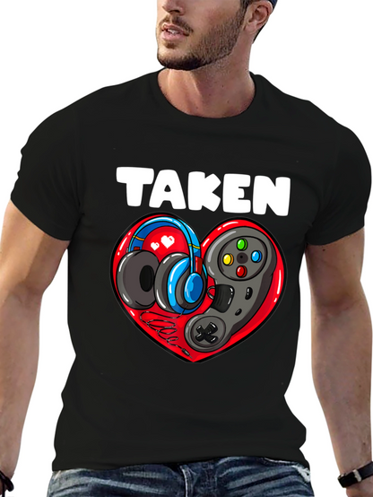 Taken Gamer Heart T-Shirt - Black