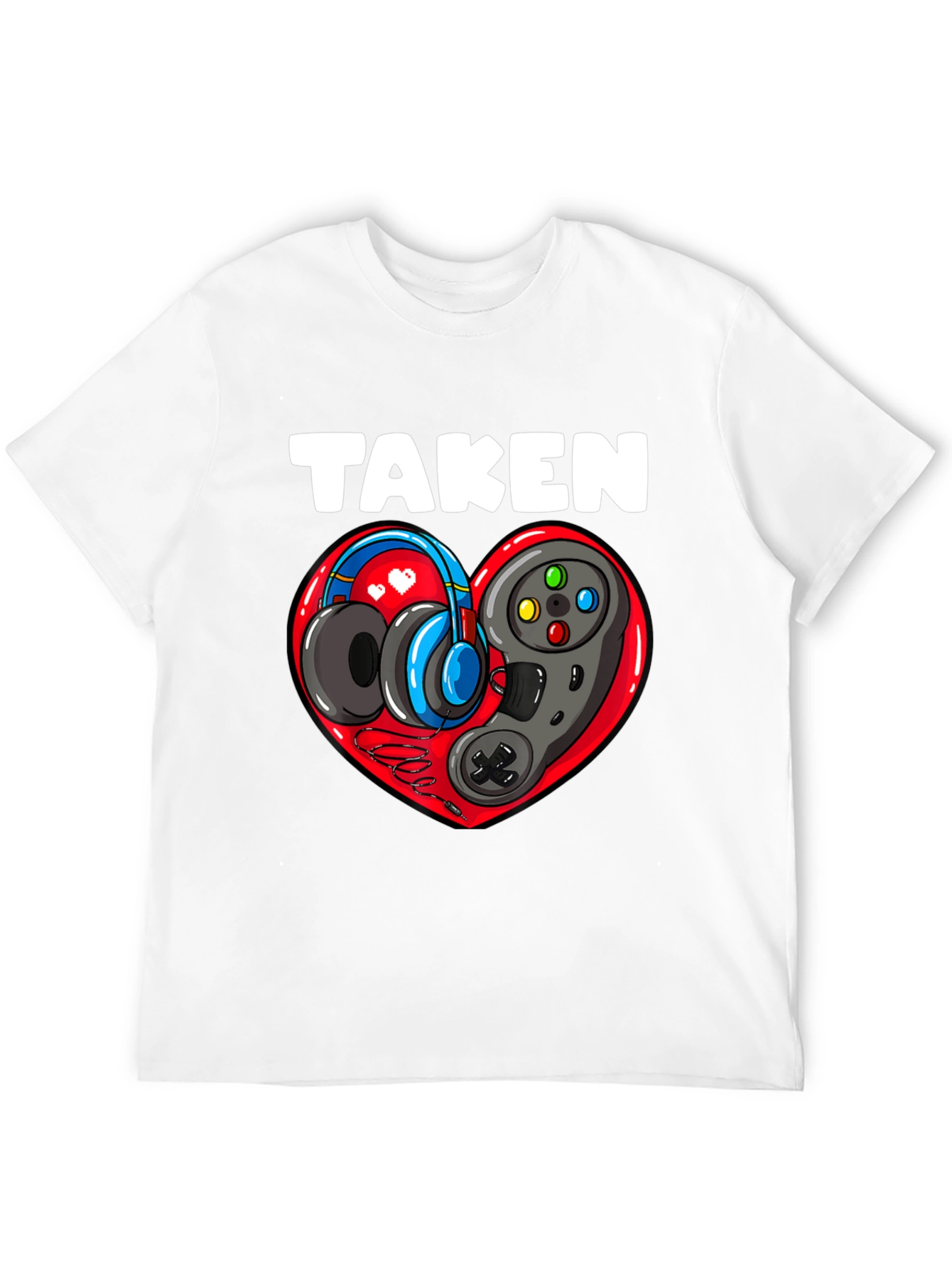 Taken Gamer Heart T-Shirt - Black