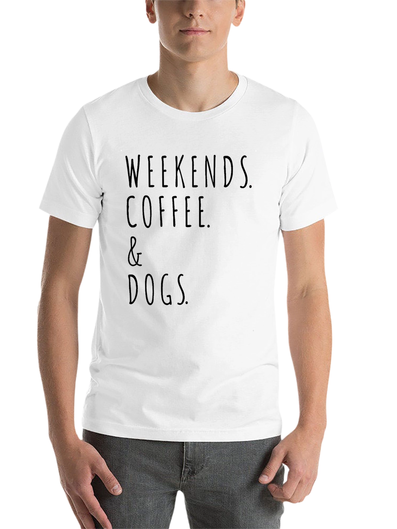 Weekends Coffee and Dogs Black T-Shirt
