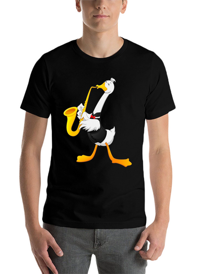 Saxophone Goose Graphic T-Shirt