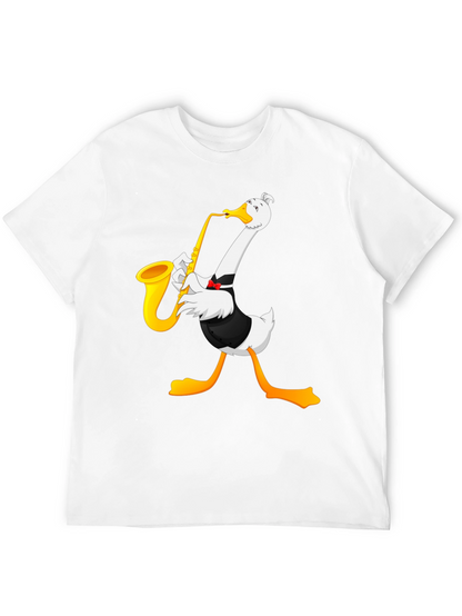 Saxophone Goose Graphic T-Shirt