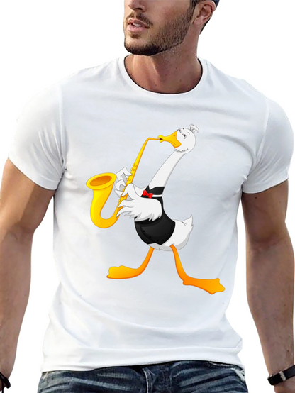 Saxophone Goose Graphic T-Shirt