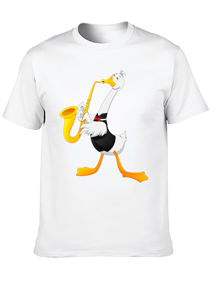 Saxophone Goose Graphic T-Shirt