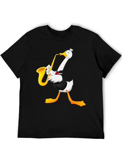 Saxophone Goose Graphic T-Shirt