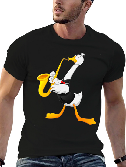 Saxophone Goose Graphic T-Shirt