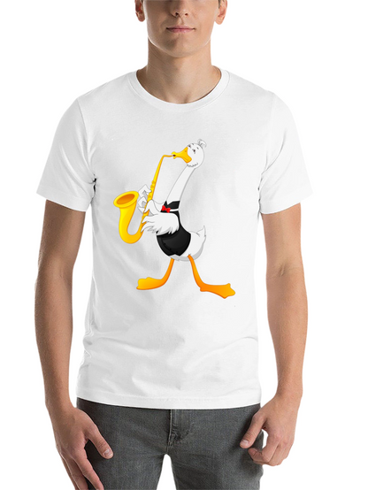 Saxophone Goose Graphic T-Shirt