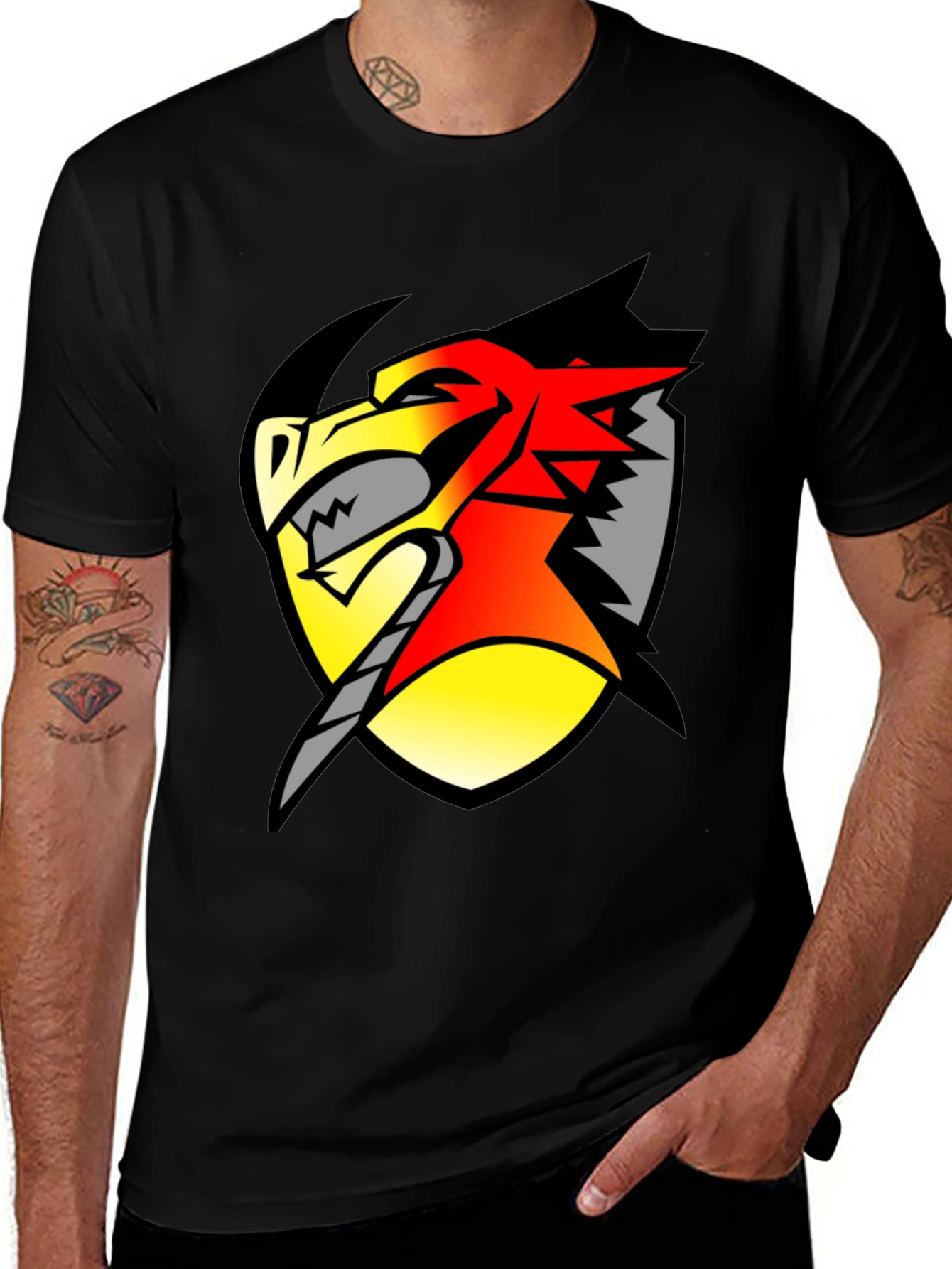 Dragon Shield Graphic Tee - Black