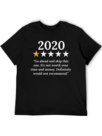 2020 One Star Review T-Shirt - Funny Year Review Tee