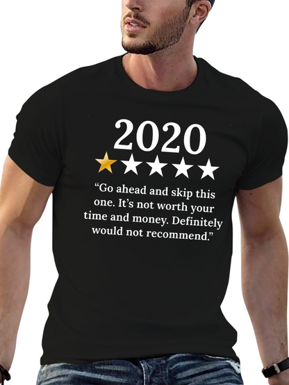 2020 One Star Review T-Shirt - Funny Year Review Tee
