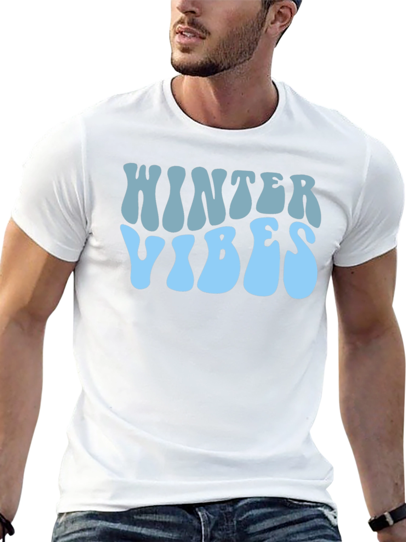 Winter Vibes Graphic Tee - Stylish Holiday Apparel