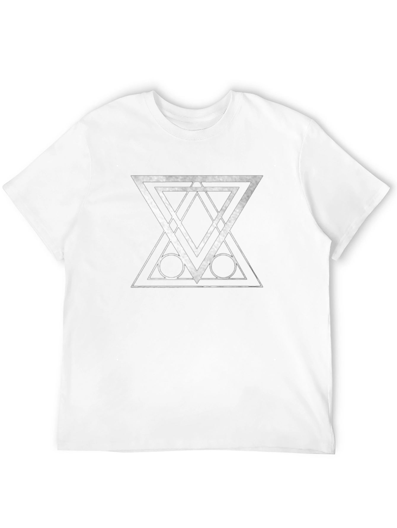 Geometric Graphic Print Black T-Shirt
