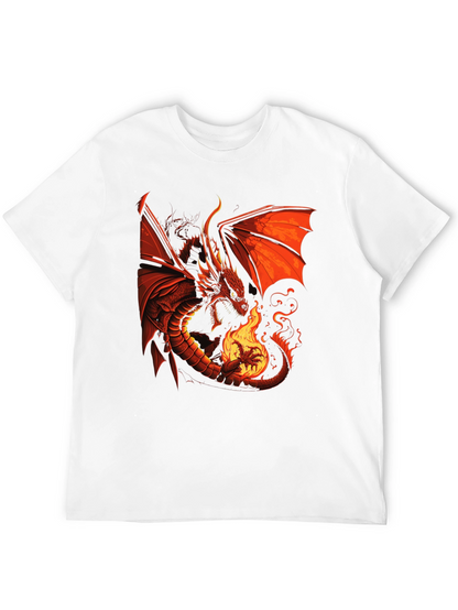Fiery Dragon Graphic T-Shirt - Bold Statement Tee