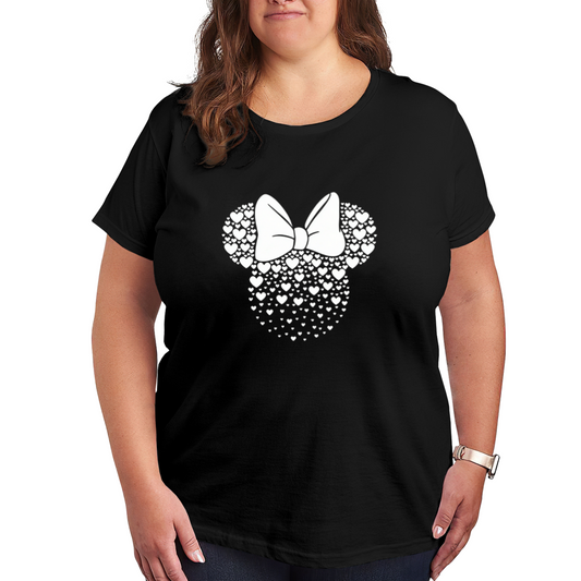 Heart Shape Minnie Mouse Bow Cute Plus Size Women¡¯s Printed T-Shirt