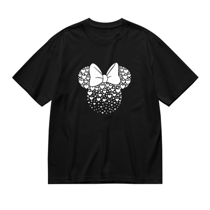 Heart Shape Minnie Mouse Bow Cute Plus Size Women¡¯s Printed T-Shirt
