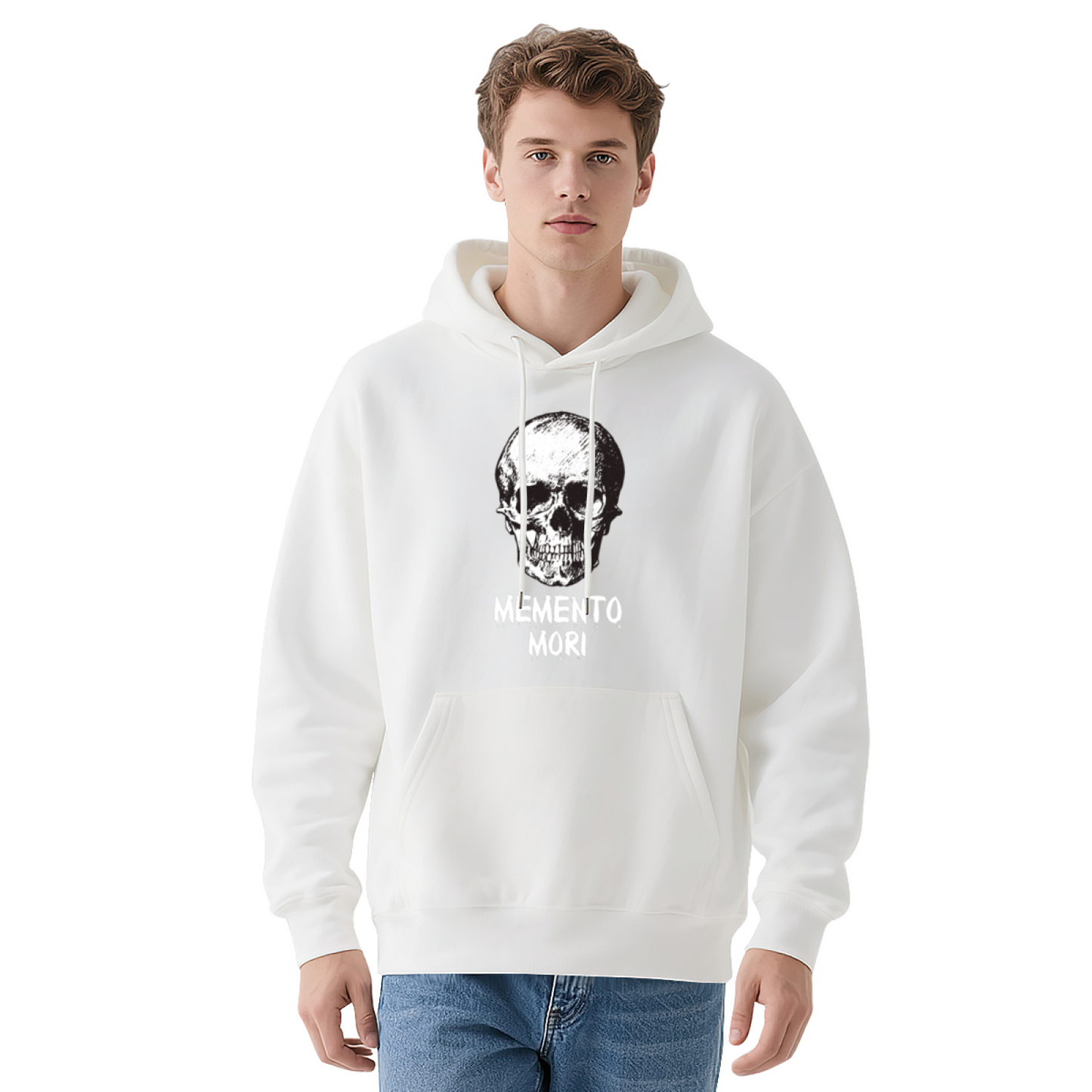 Memento Mori Gothic Skull Men¡¯s Hoodie, Warm Cozy Fabric