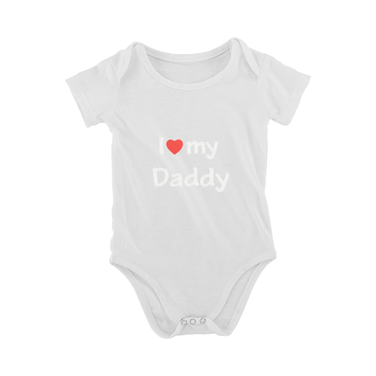 I Love My Daddy Simple Heart Print Baby Bodysuit