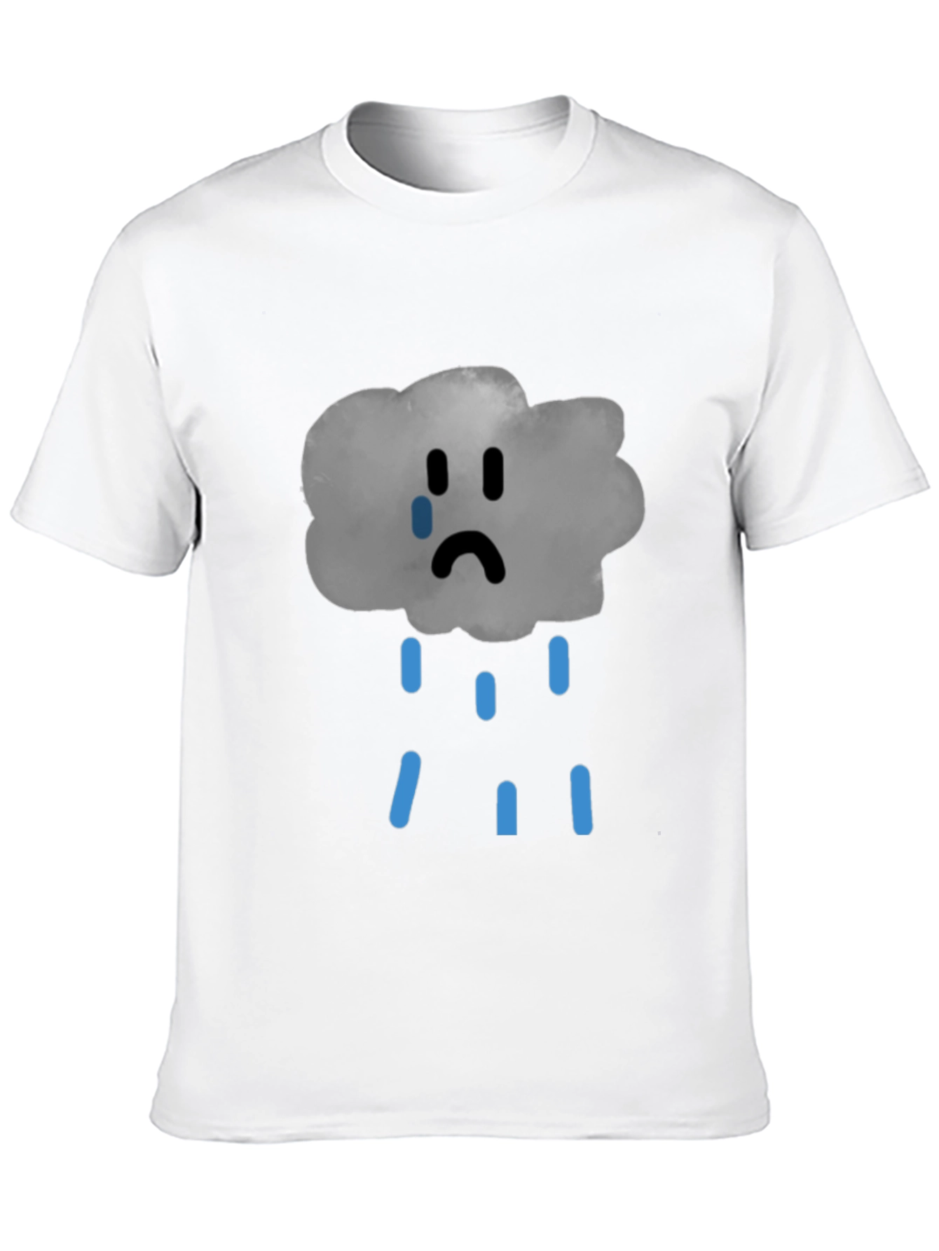 Sad Cloud Graphic Tee - Unisex Black T-Shirt