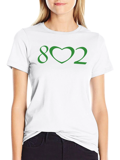 Vermont Pride Tee - 802 Heart Graphic Black T-Shirt